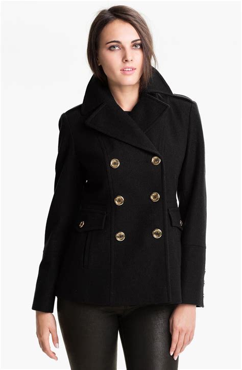 michael kors peacoat tan|michael kors wool winter coats.